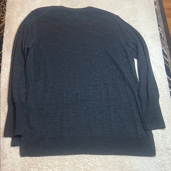 Badgley Mischka 100% Merino Wool Dark Grey Knit Sweater Mock Neck sz XL - Picture 8 of 8